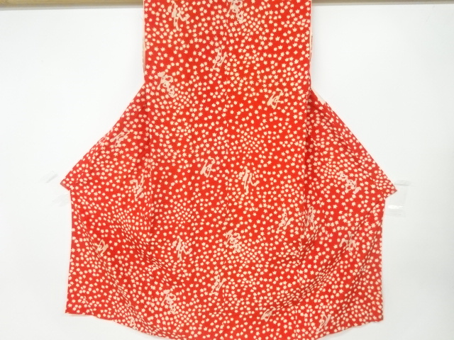 アンティーク　雪月花模様袖無し長襦袢